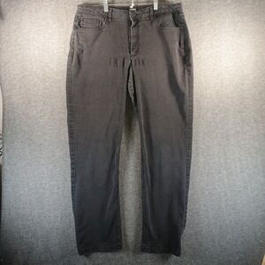 Jones New York Jeans Women 16 Lexington Straight Black Dark Wash